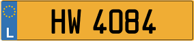 Trailer License Plate